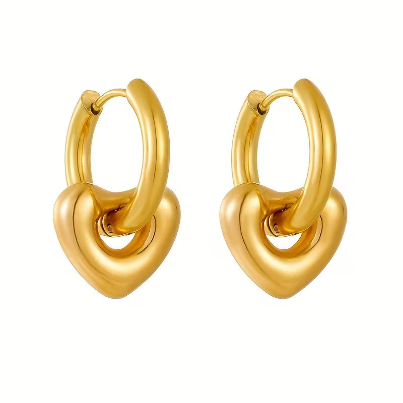 Heart-fall Drops Earrings