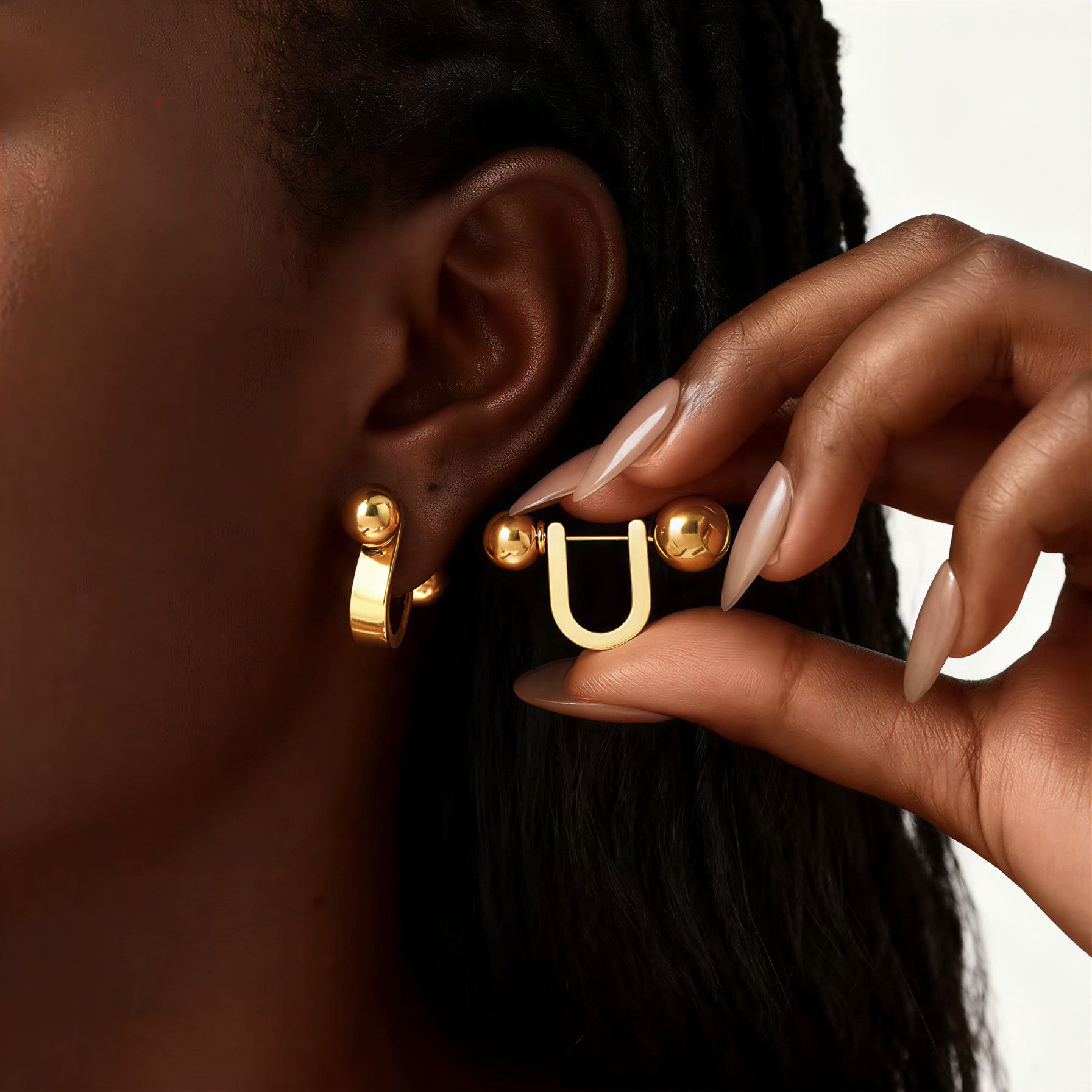 Golden U Studs