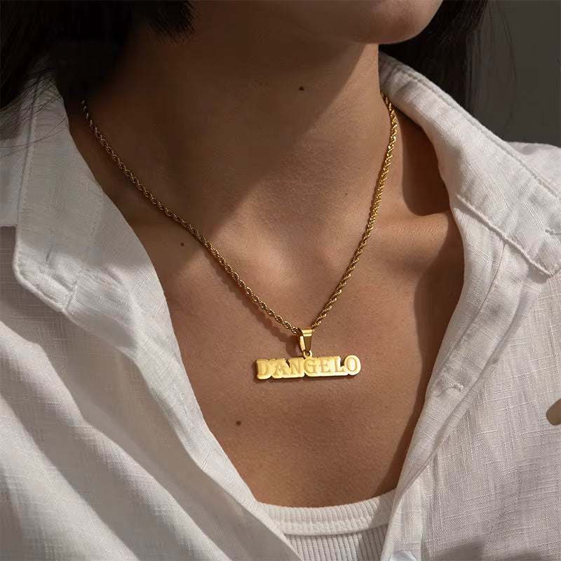 Custom outline necklace