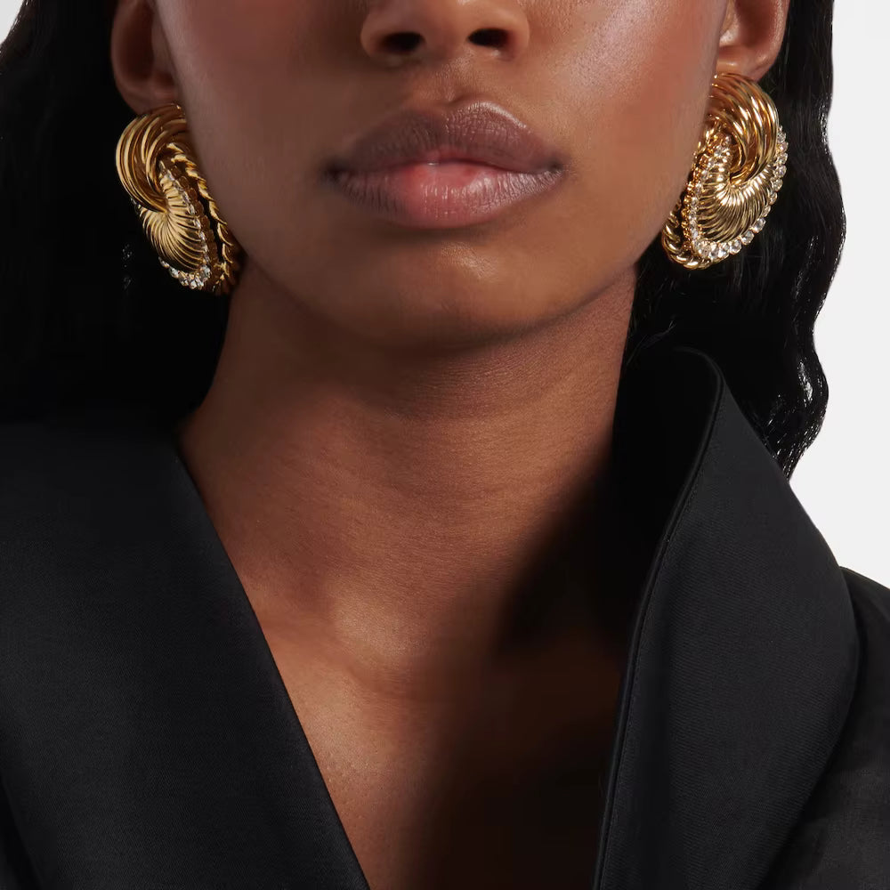 Vintage-Inspired Shell Knot Hoops