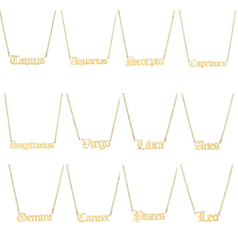 Zodiac sign necklaces