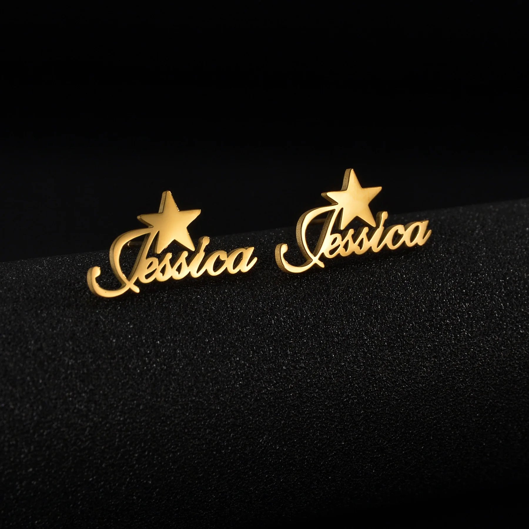 Custom Name Stud Earrings