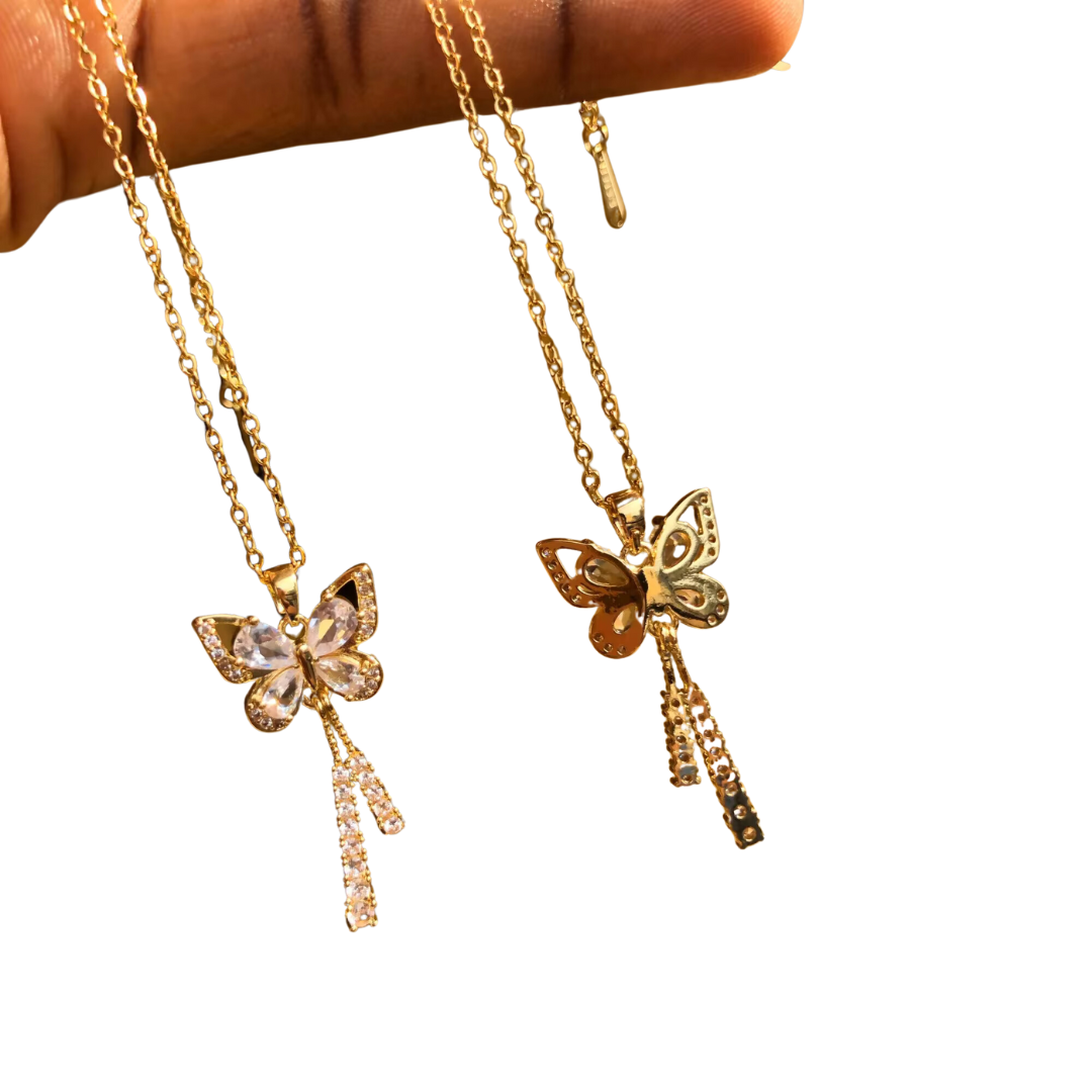 Zircon Butterfly Necklace