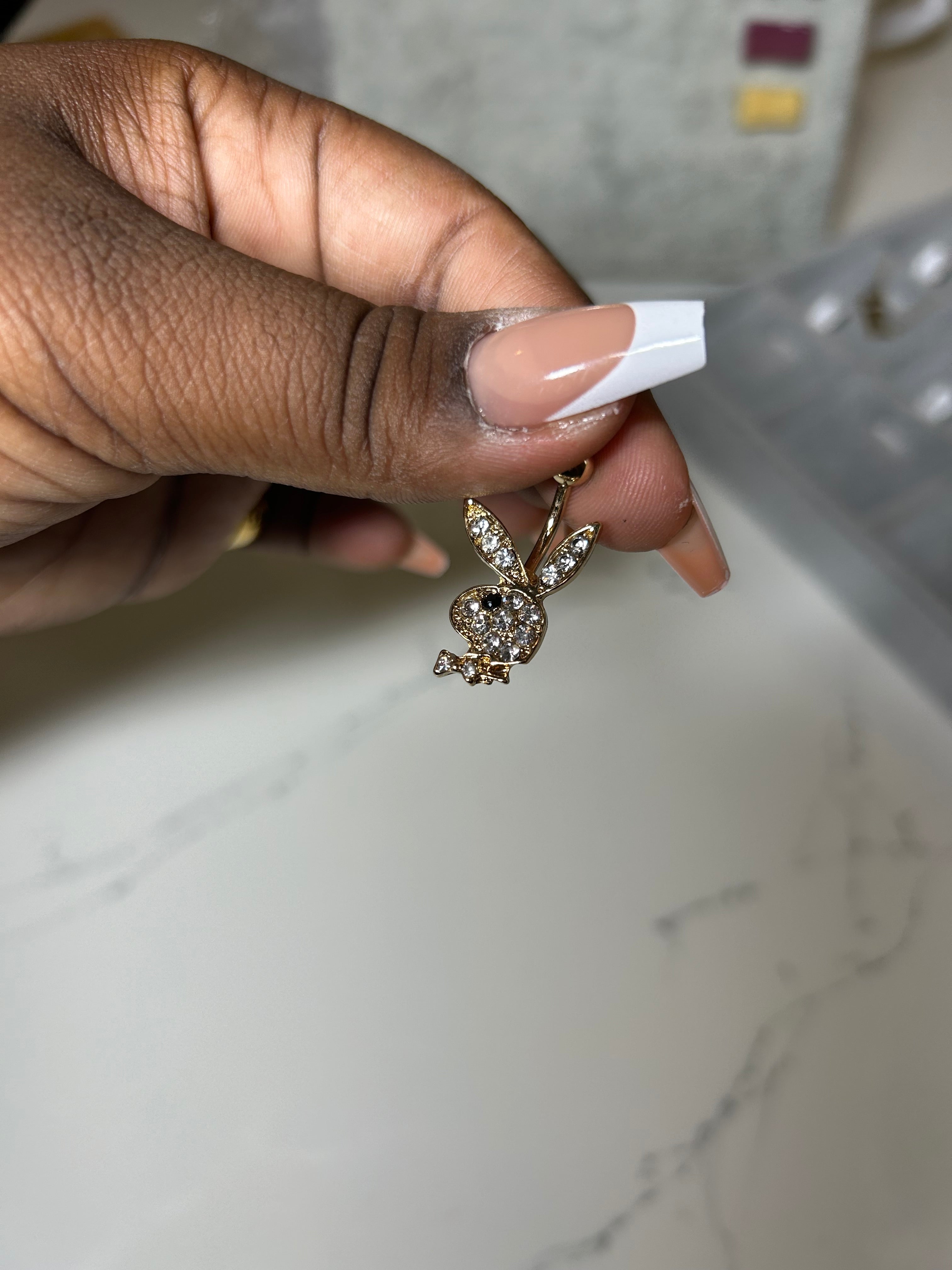 Bunny belly ring