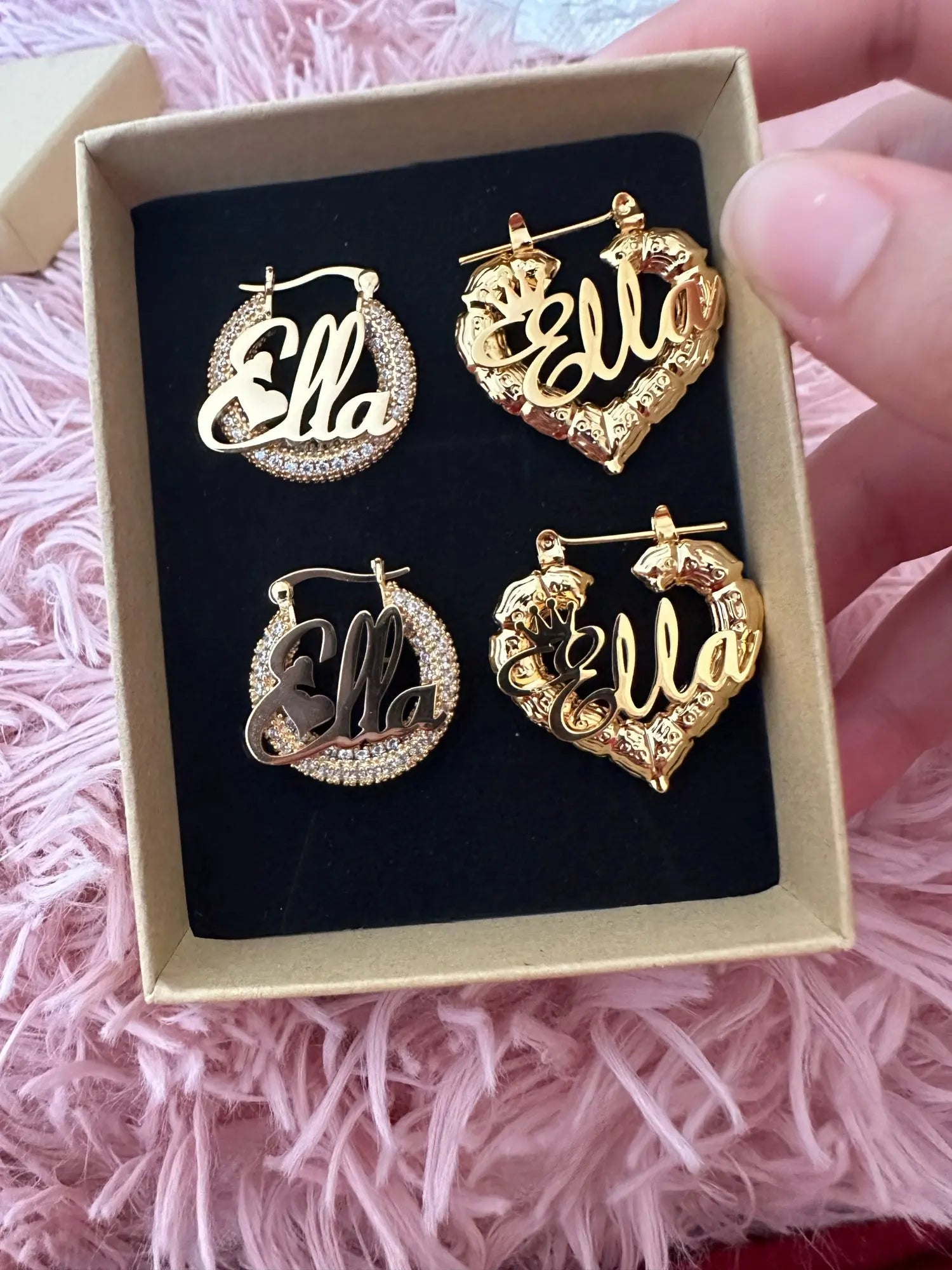 Custom Name Zircon Earrings