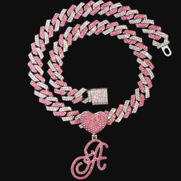 So Icy Pink Cuban Chain