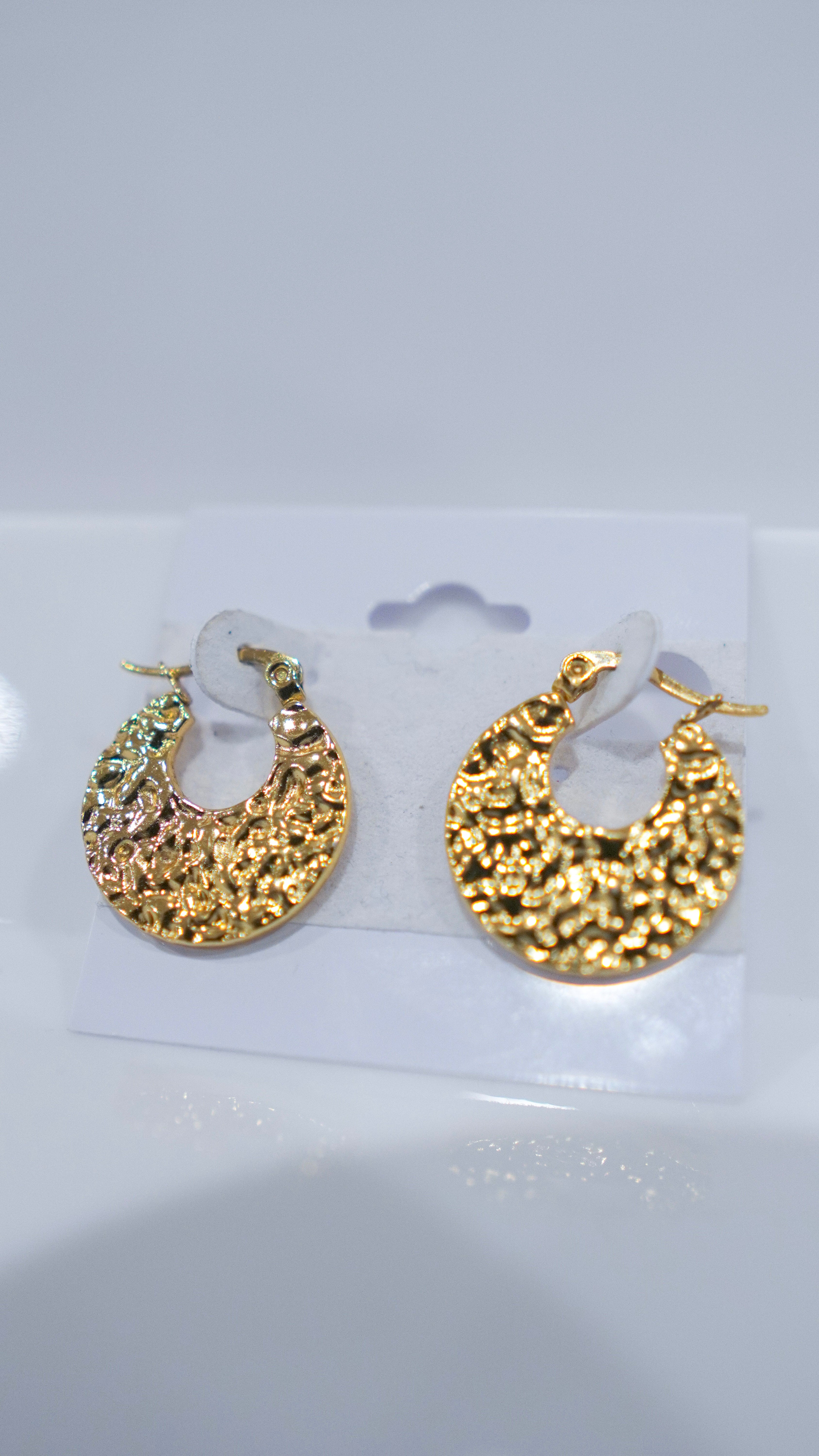 Gilded Texture Hoops