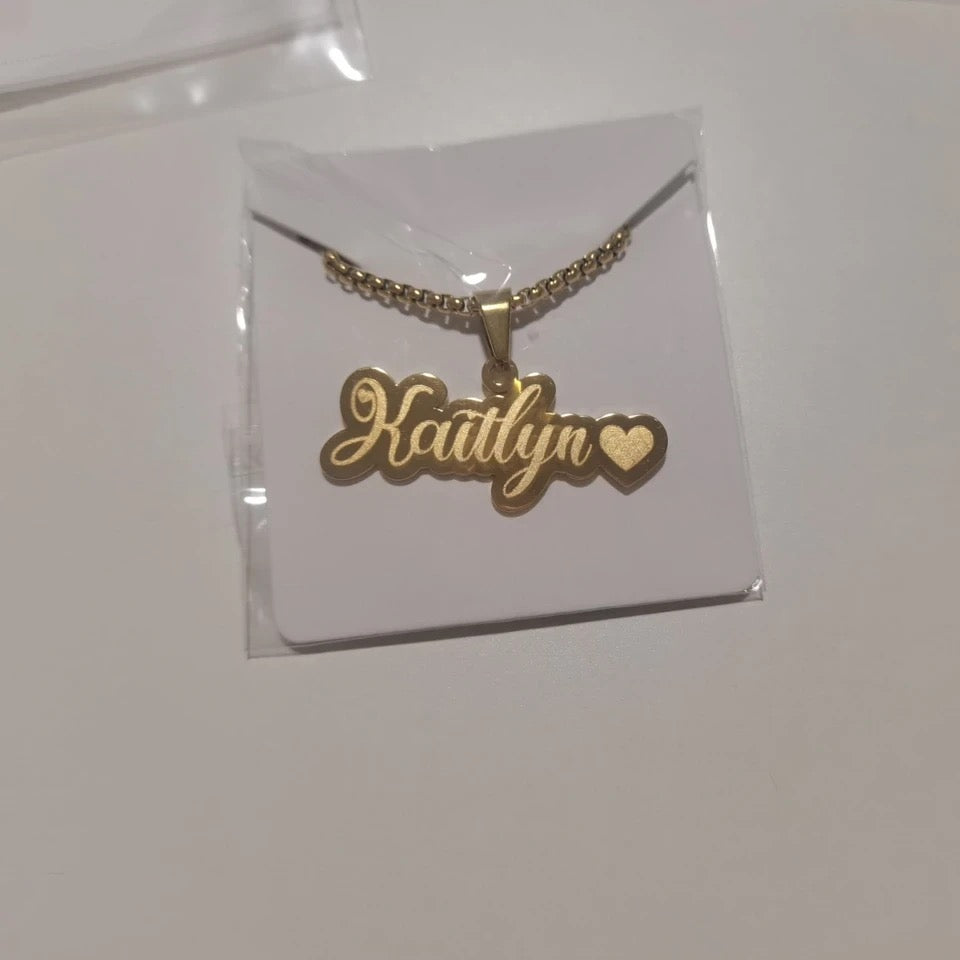 Custom Name Necklace Bead Chain