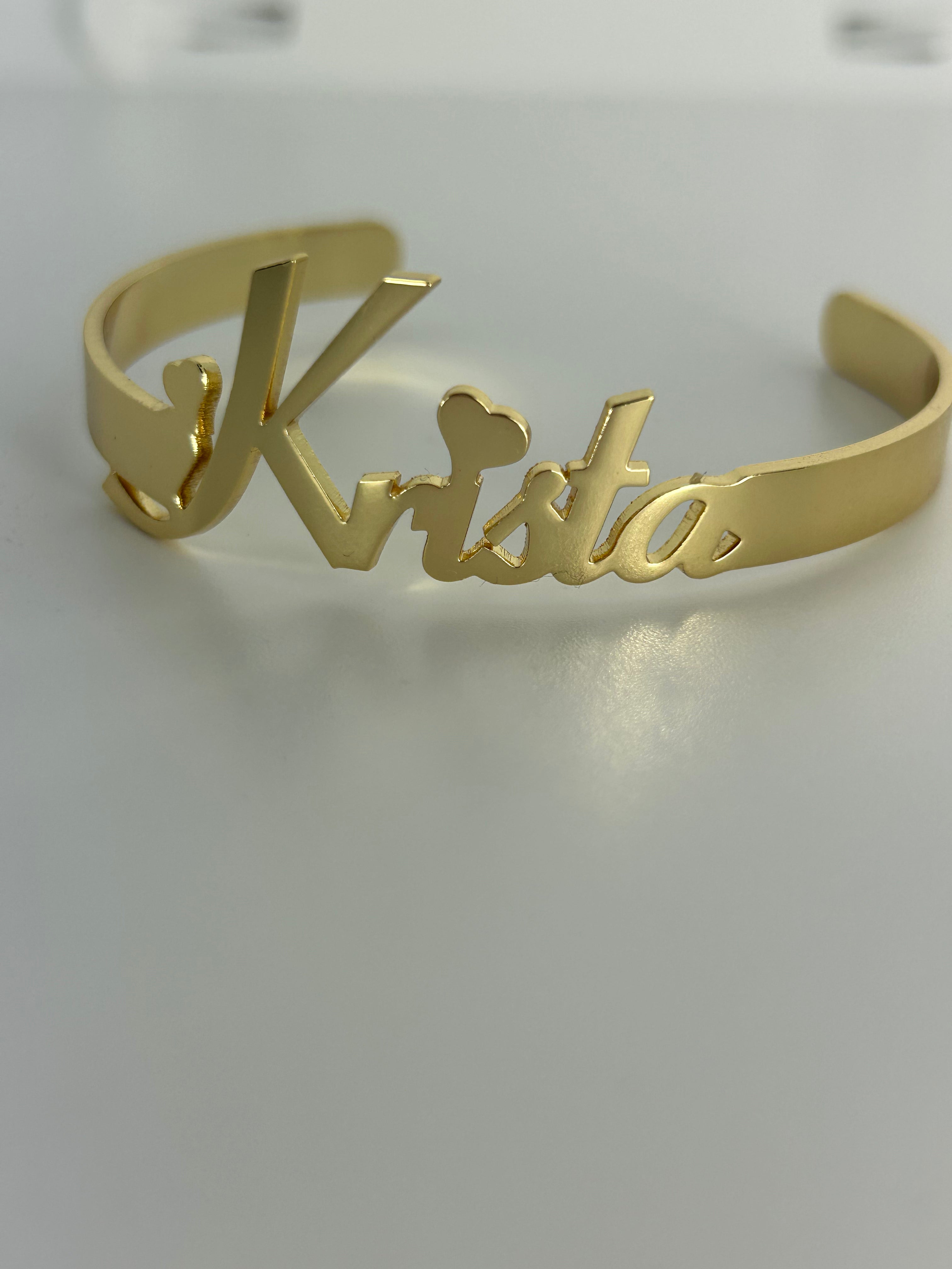 Custom Name Band Bracelet Adjustable