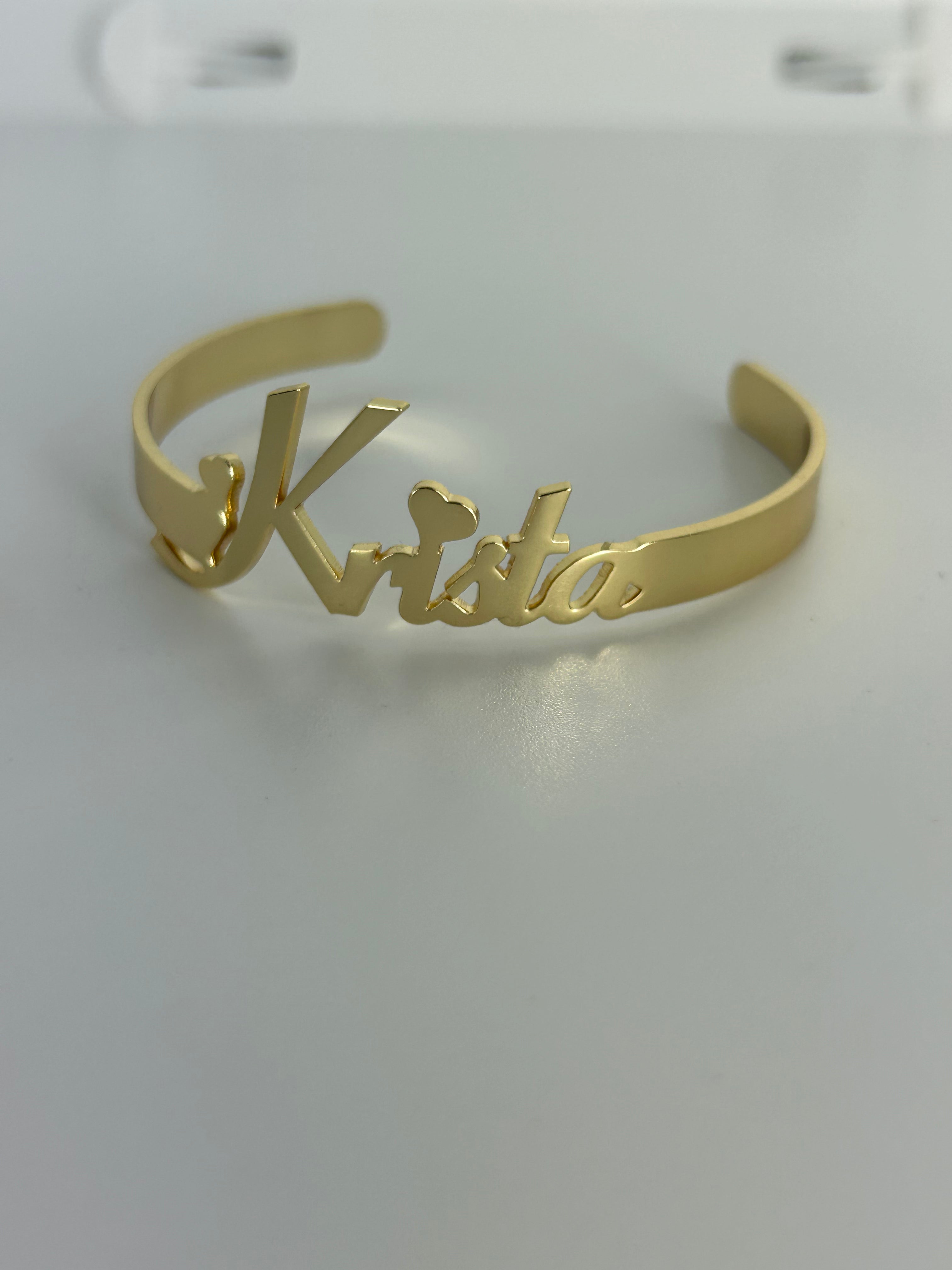 Custom Name Band Bracelet Adjustable