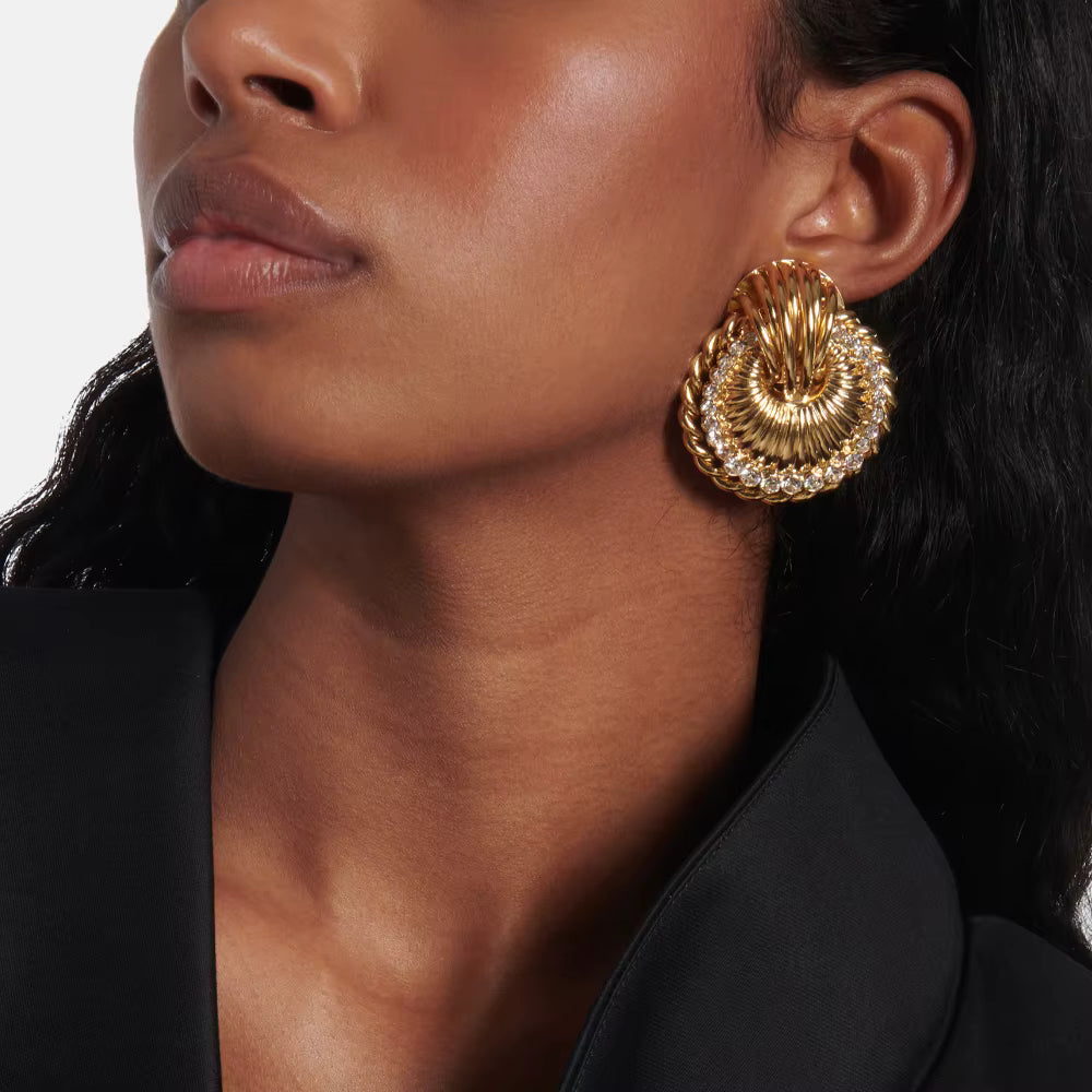 Vintage-Inspired Shell Knot Hoops